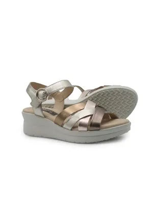 Jade Wedge Sandal - Bronze