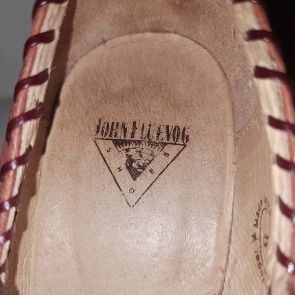 John‎ Fluevog Gertrude Burnt Orange Heel Wedges Size 8