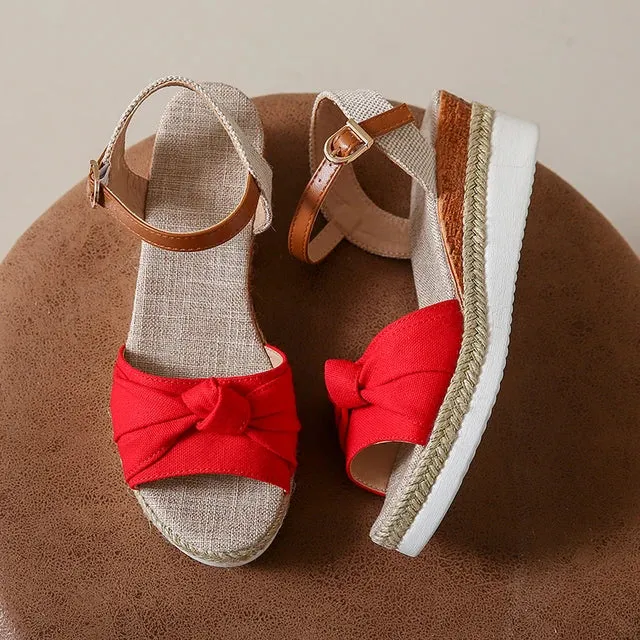 Julieta® | Stylish Knotted Wedge Sandals For Women