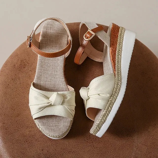 Julieta® | Stylish Knotted Wedge Sandals For Women