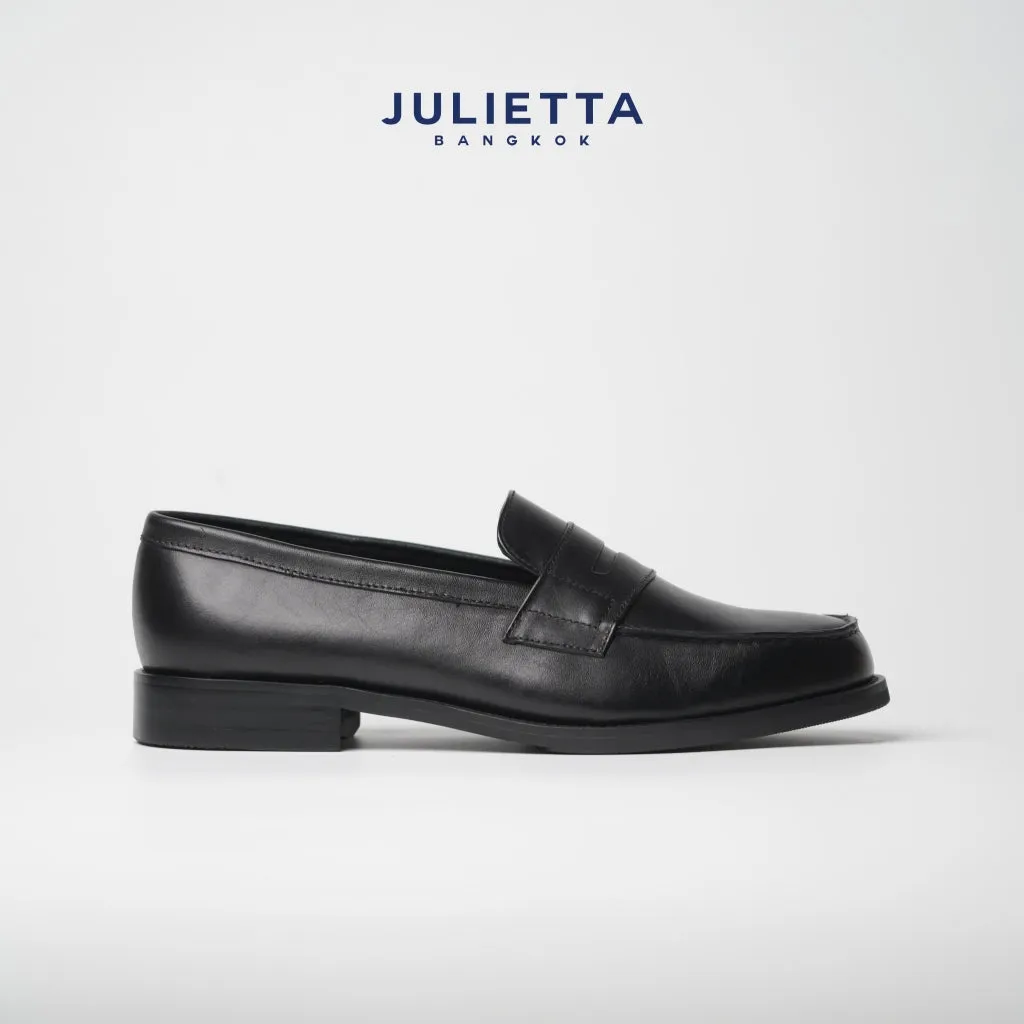 JULIETTA - Classic Penny Loafer Calfskin : Black