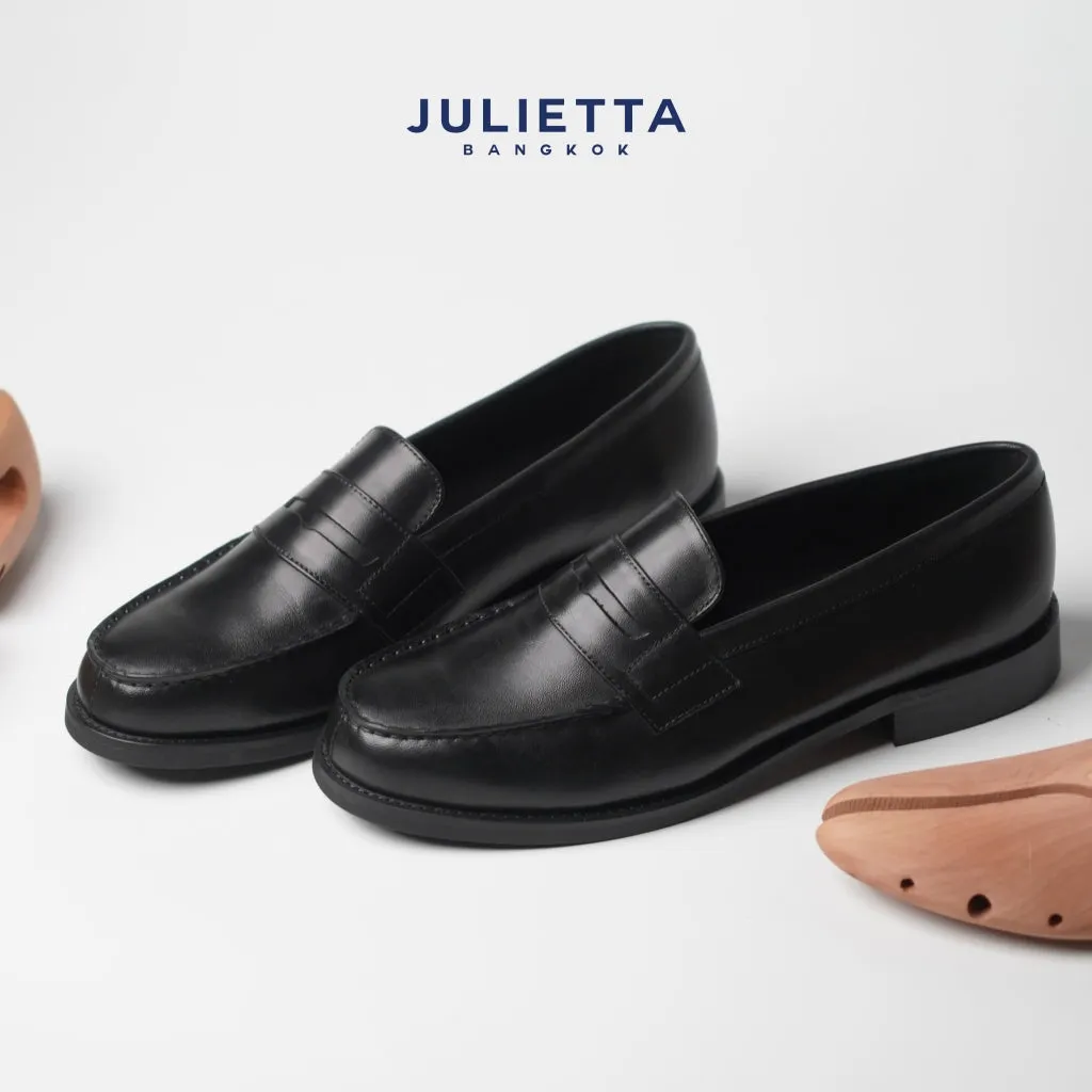 JULIETTA - Classic Penny Loafer Calfskin : Black