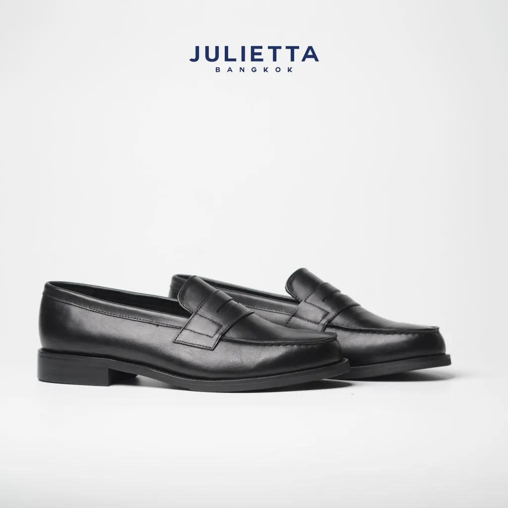 JULIETTA - Classic Penny Loafer Calfskin : Black
