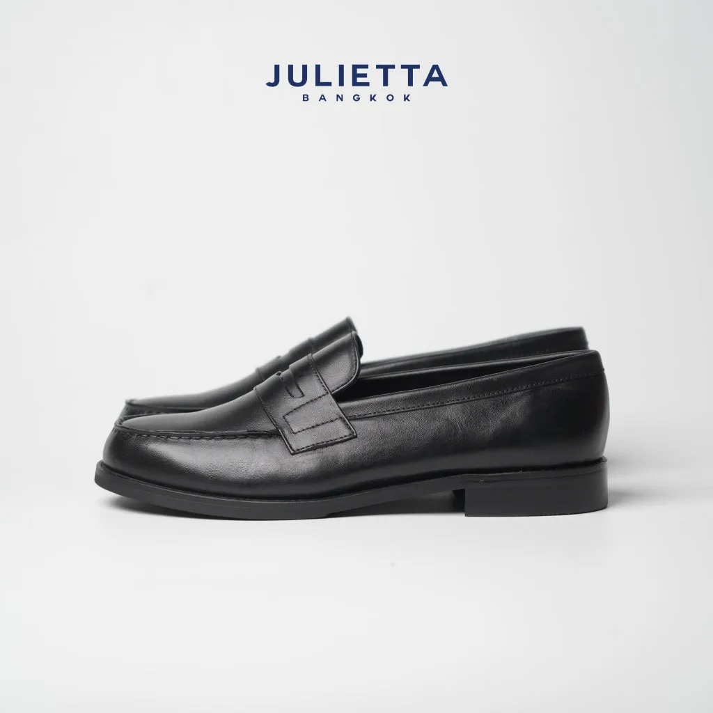 JULIETTA - Classic Penny Loafer Calfskin : Black