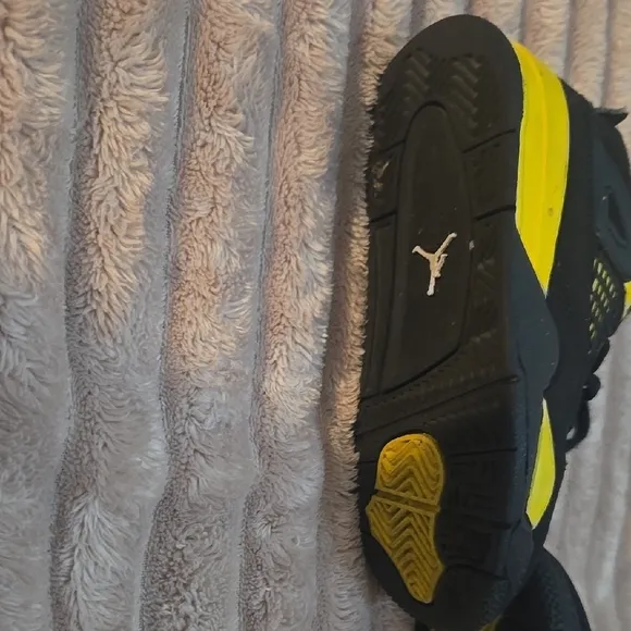 Kids Black and Yellow Jordan Shoes
