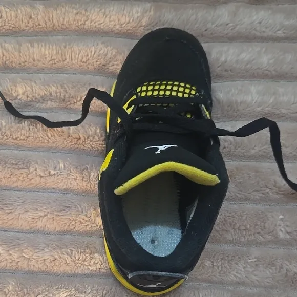 Kids Black and Yellow Jordan Shoes