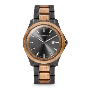 Koa Stonewashed Steel Classic 43mm