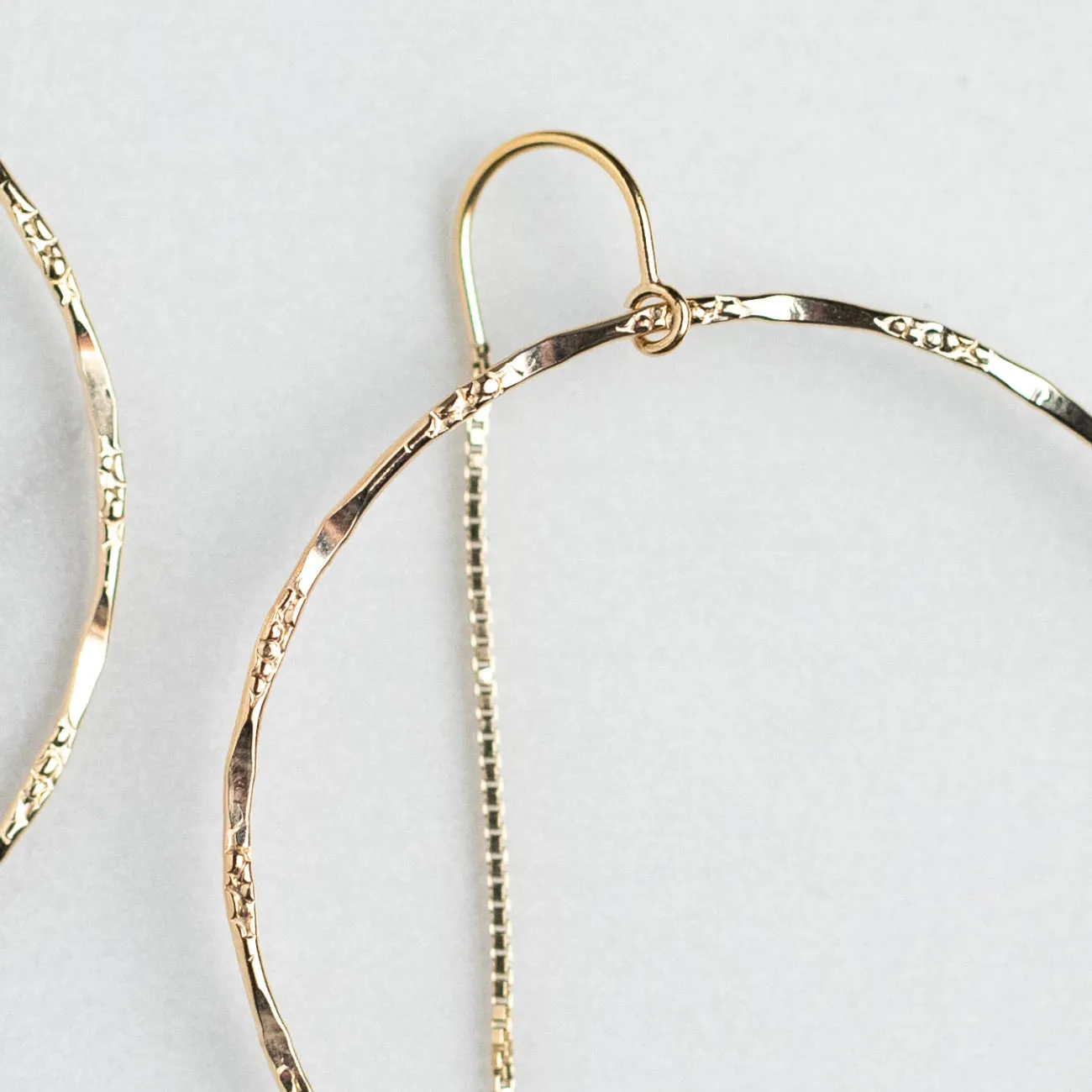 Large Filigree Hoop Thread Thru Earrings