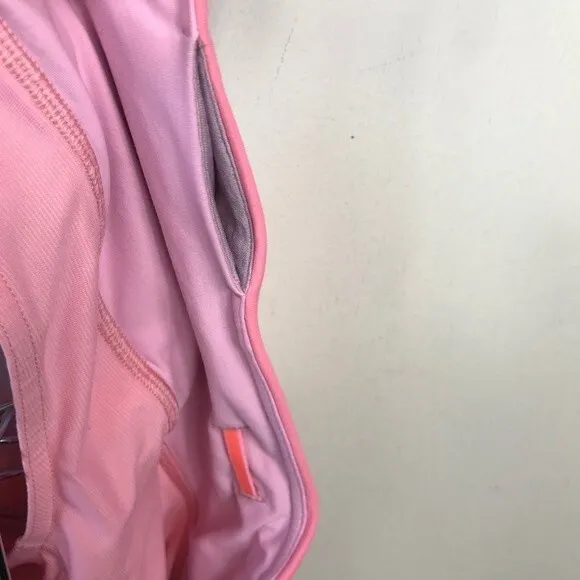 Lululemon Coral Gingham Groovy Run Short Gros Gingham Bleached Coral Pink Pop 6