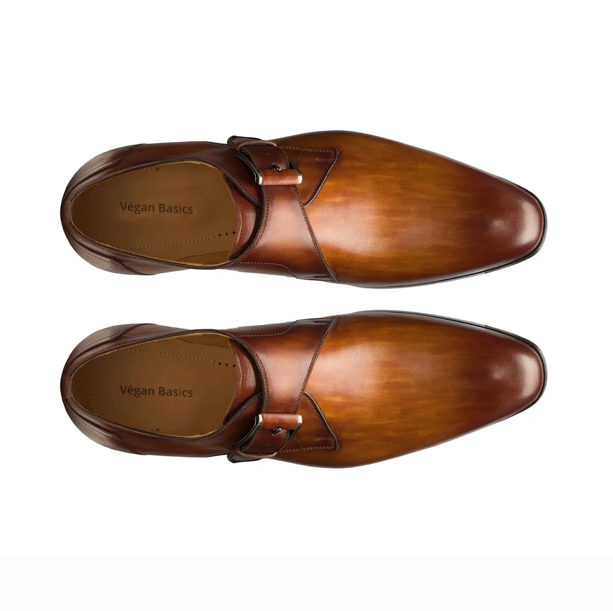 Luxoro Brown Single Strap Monk Shoes