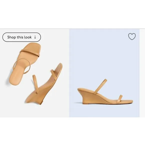 Madewell $128 The Kimmy Wedge Sandal in Amber Brown Size 9.5 NR004