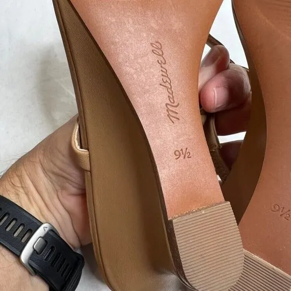 Madewell $128 The Kimmy Wedge Sandal in Amber Brown Size 9.5 NR004