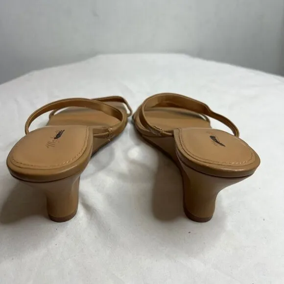 Madewell $128 The Kimmy Wedge Sandal in Amber Brown Size 9.5 NR004