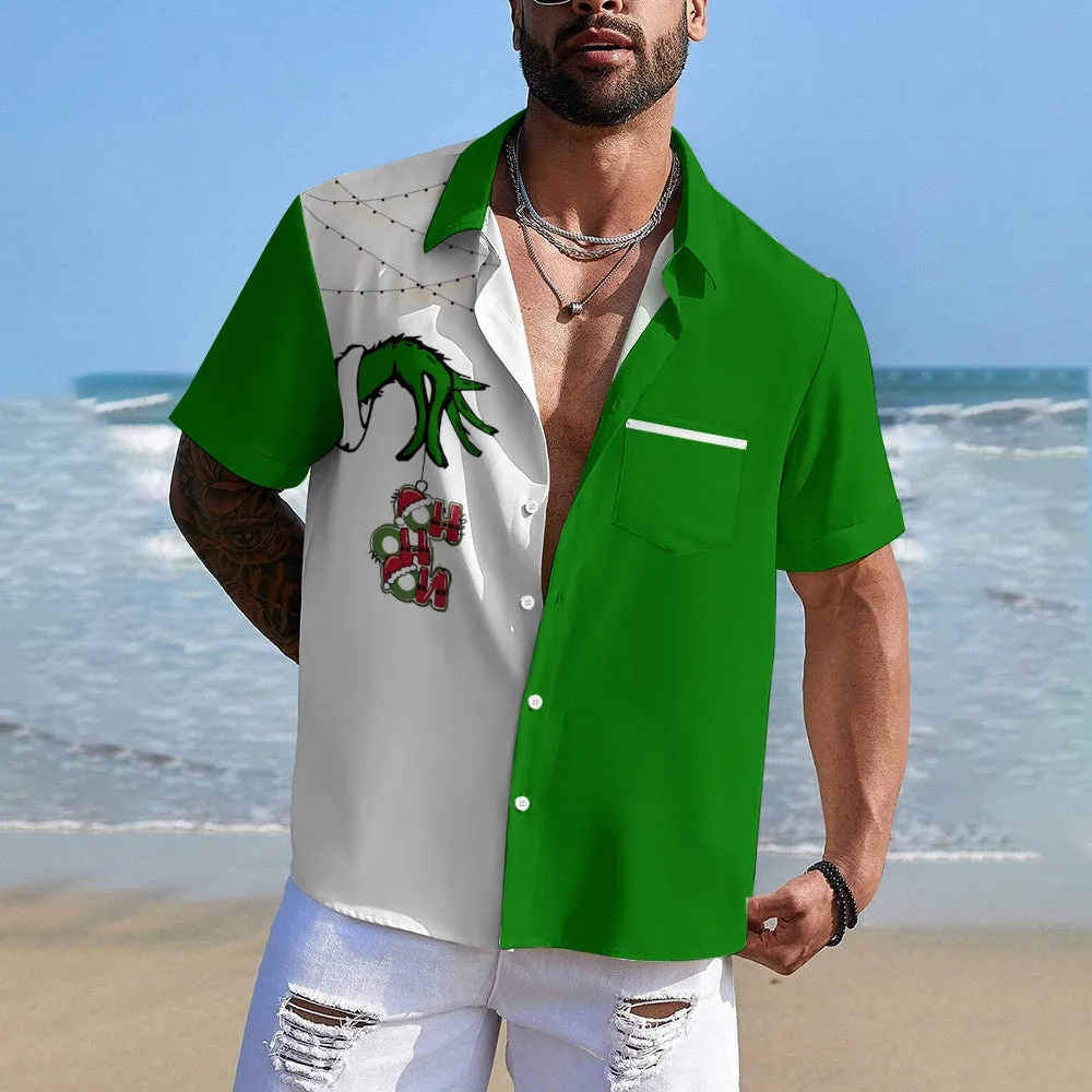 Men's Christmas Grinch Short Sleeve Shirt 2409006780