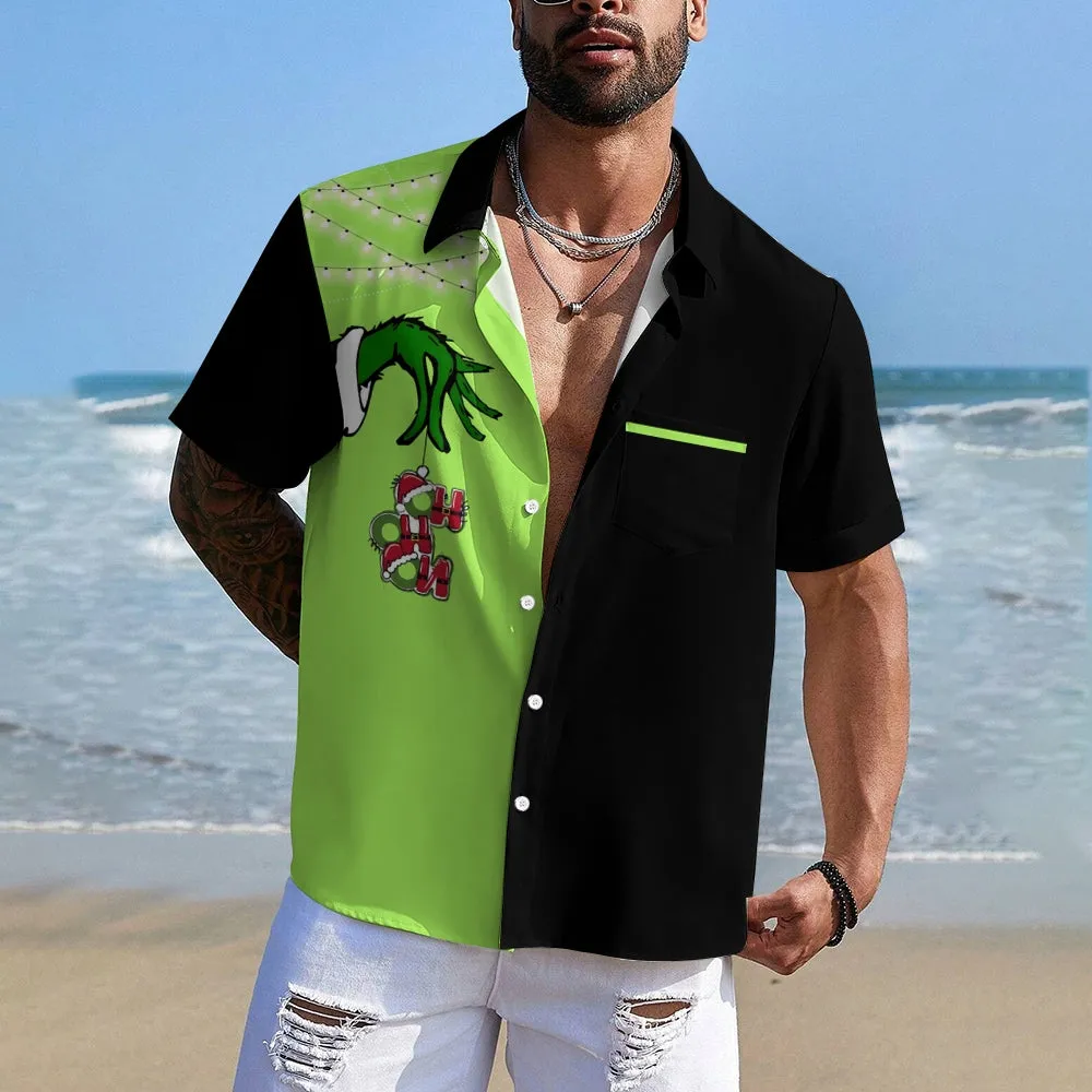 Men's Christmas Grinch Short Sleeve Shirt 2409006780