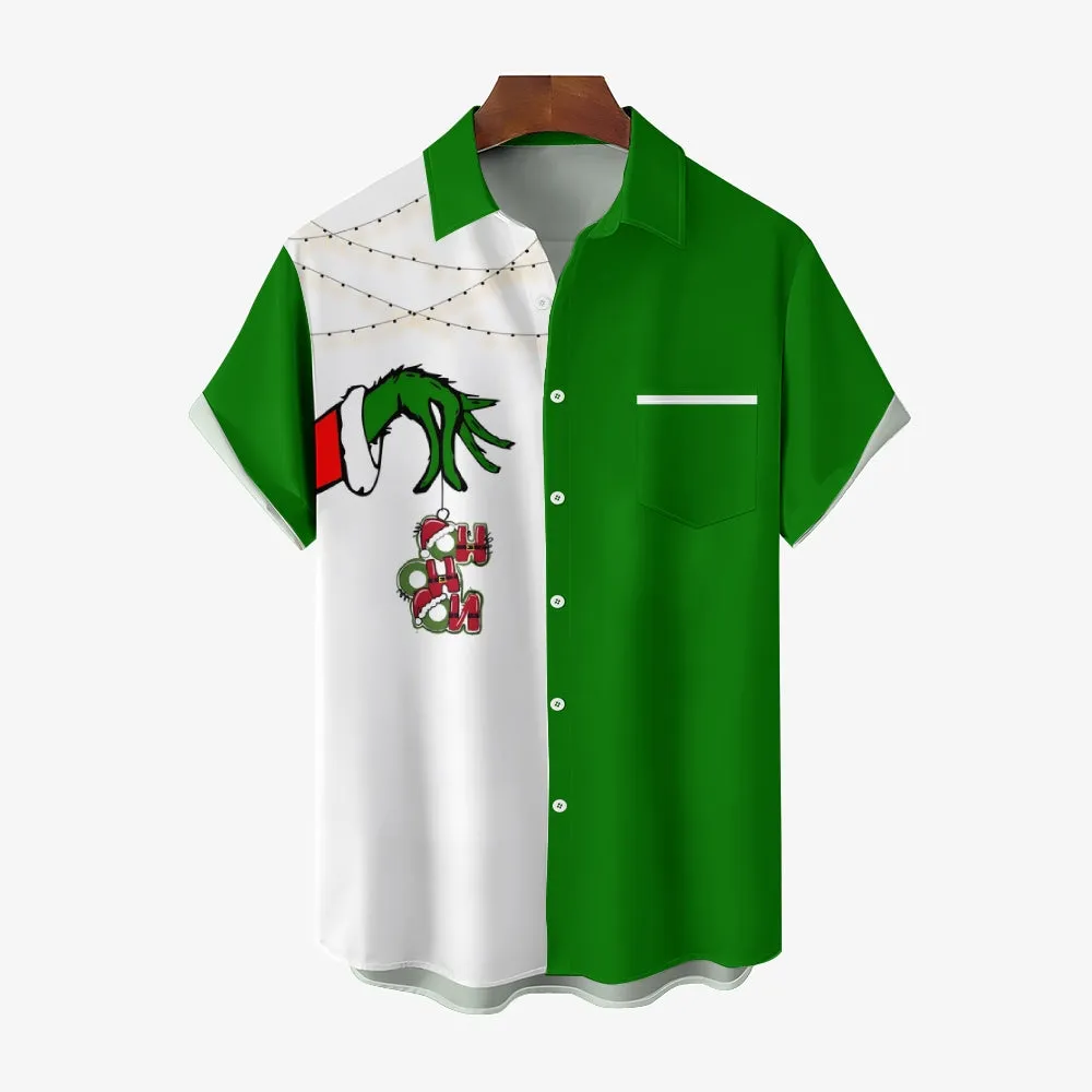 Men's Christmas Grinch Short Sleeve Shirt 2409006780