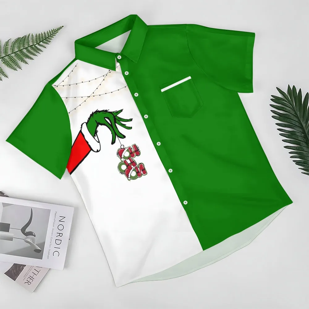 Men's Christmas Grinch Short Sleeve Shirt 2409006780
