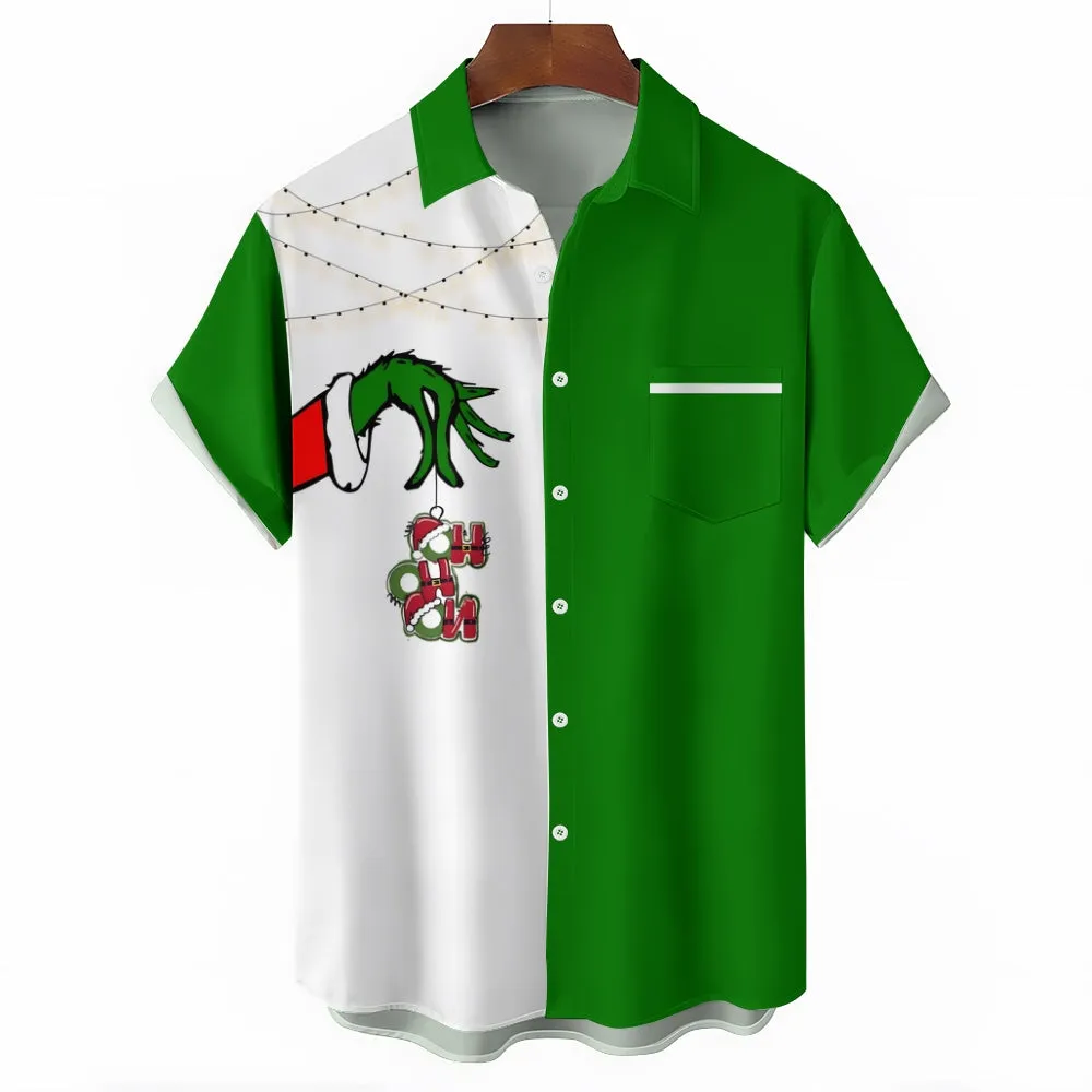 Men's Christmas Grinch Short Sleeve Shirt 2409006780