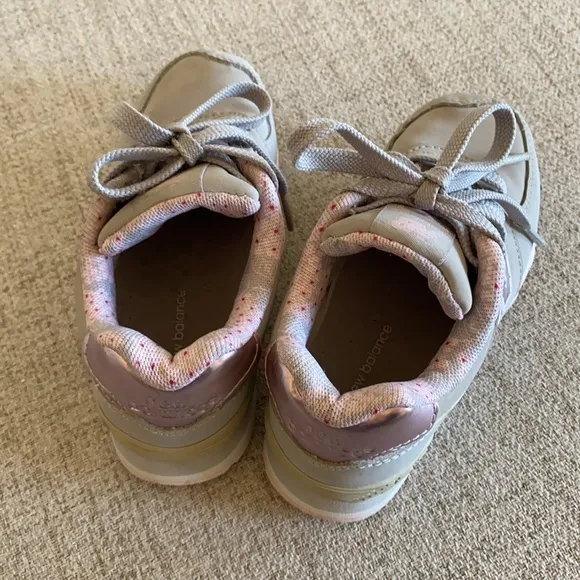 New balance metallic pink 574 sneaker shoes