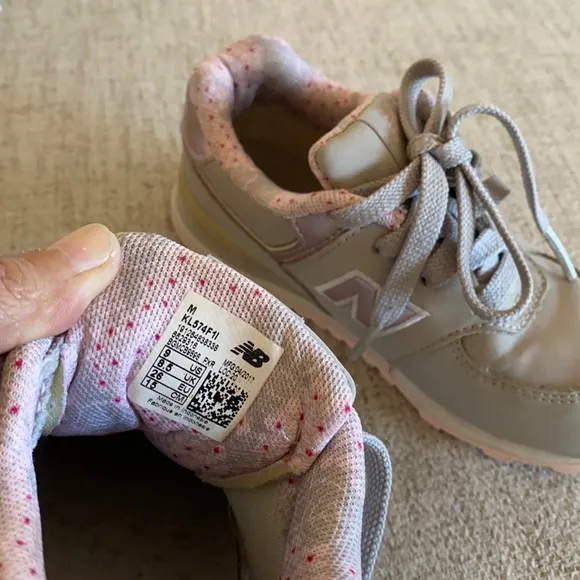 New balance metallic pink 574 sneaker shoes