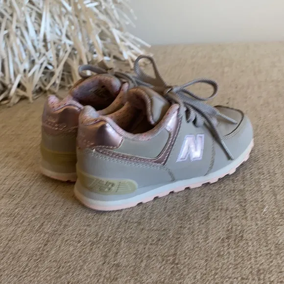 New balance metallic pink 574 sneaker shoes