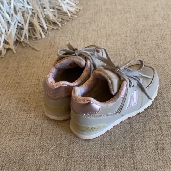 New balance metallic pink 574 sneaker shoes