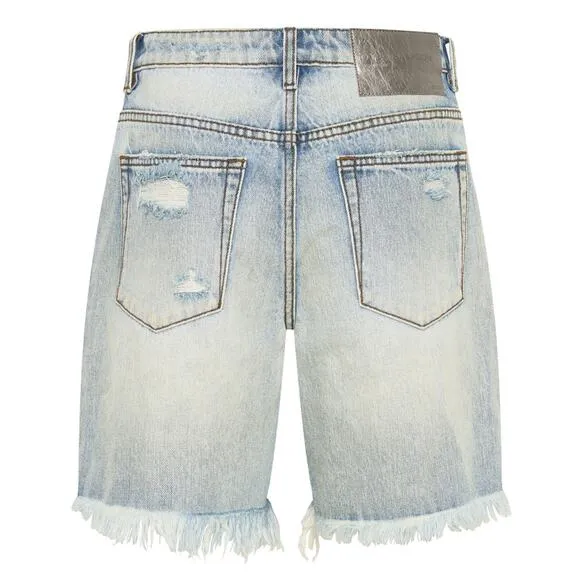 New FREE PEOPLE One Teaspoon Jackson Mid-Waist Shorts $108 SIZE 28 Kansas Blue