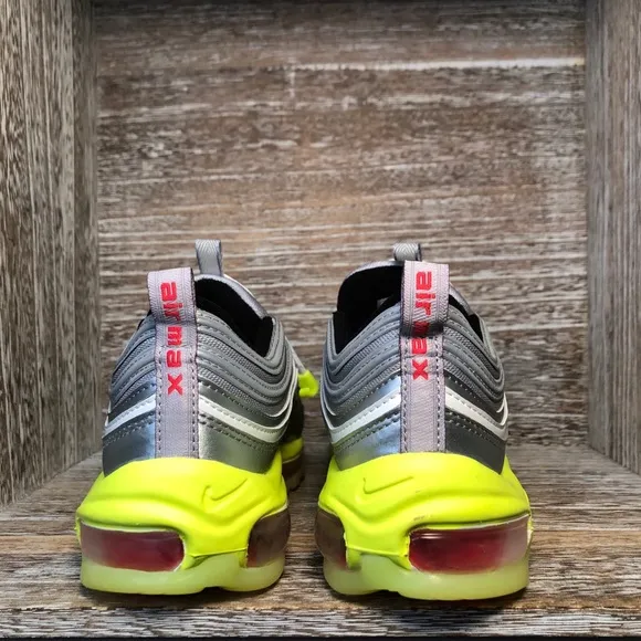 Nike Air Max 97 RFT Laceless Shoes GS Silver Volt