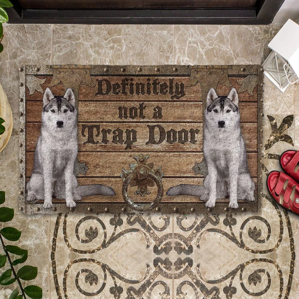 Noodever 3D Definitely Not A Trap Door Wolf Doormat