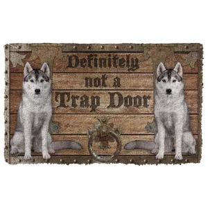 Noodever 3D Definitely Not A Trap Door Wolf Doormat