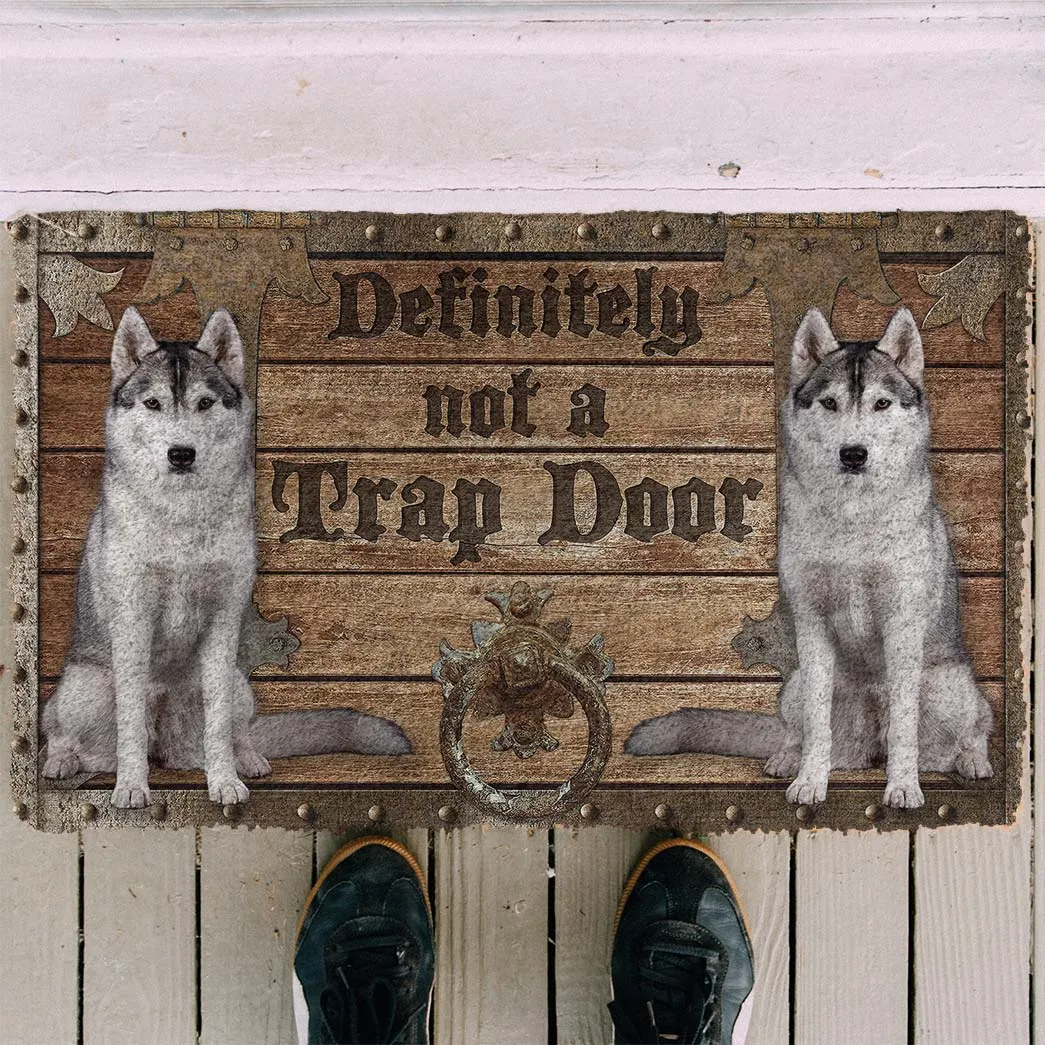 Noodever 3D Definitely Not A Trap Door Wolf Doormat