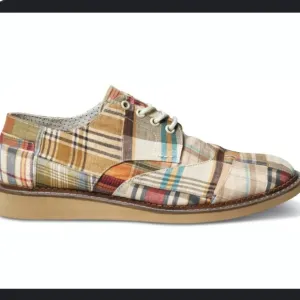 NWOB TOMS madras plaid shoes
