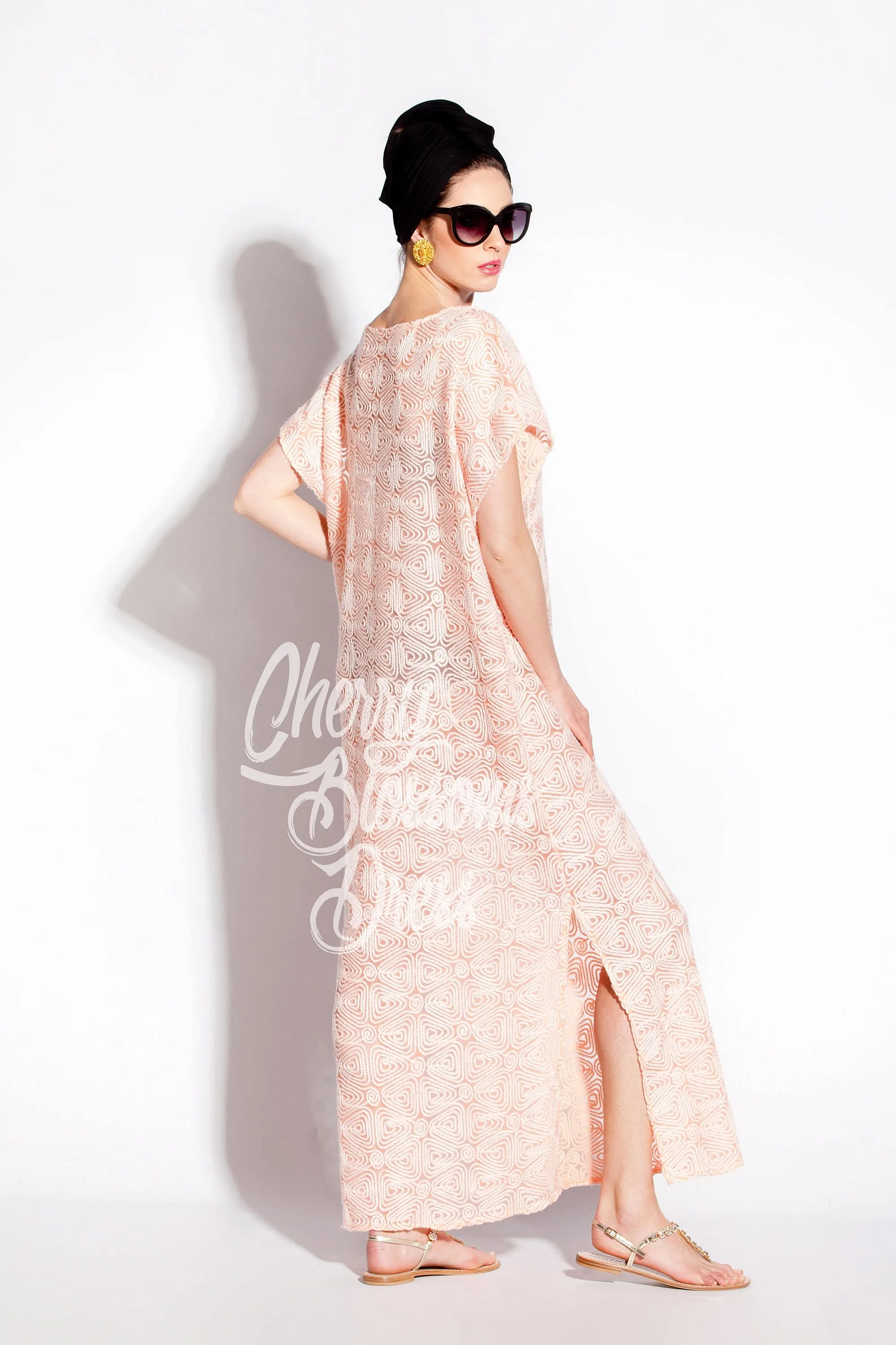 Pink Lace Dress, Loose Dress, Plus Size Clothing, Lace Maxi Dress, Pink Long Dress, Elegant Dress, Embroidered Dress, Cocktail Dress