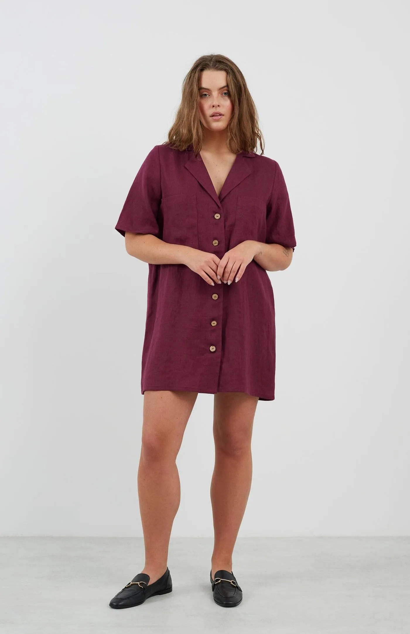 Red Rose Dress | Cotton Linen Blend