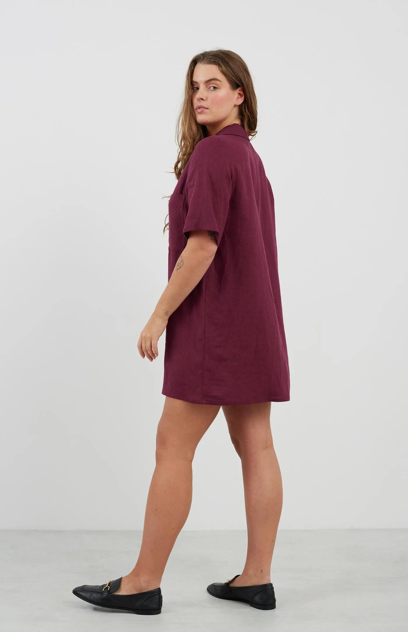 Red Rose Dress | Cotton Linen Blend