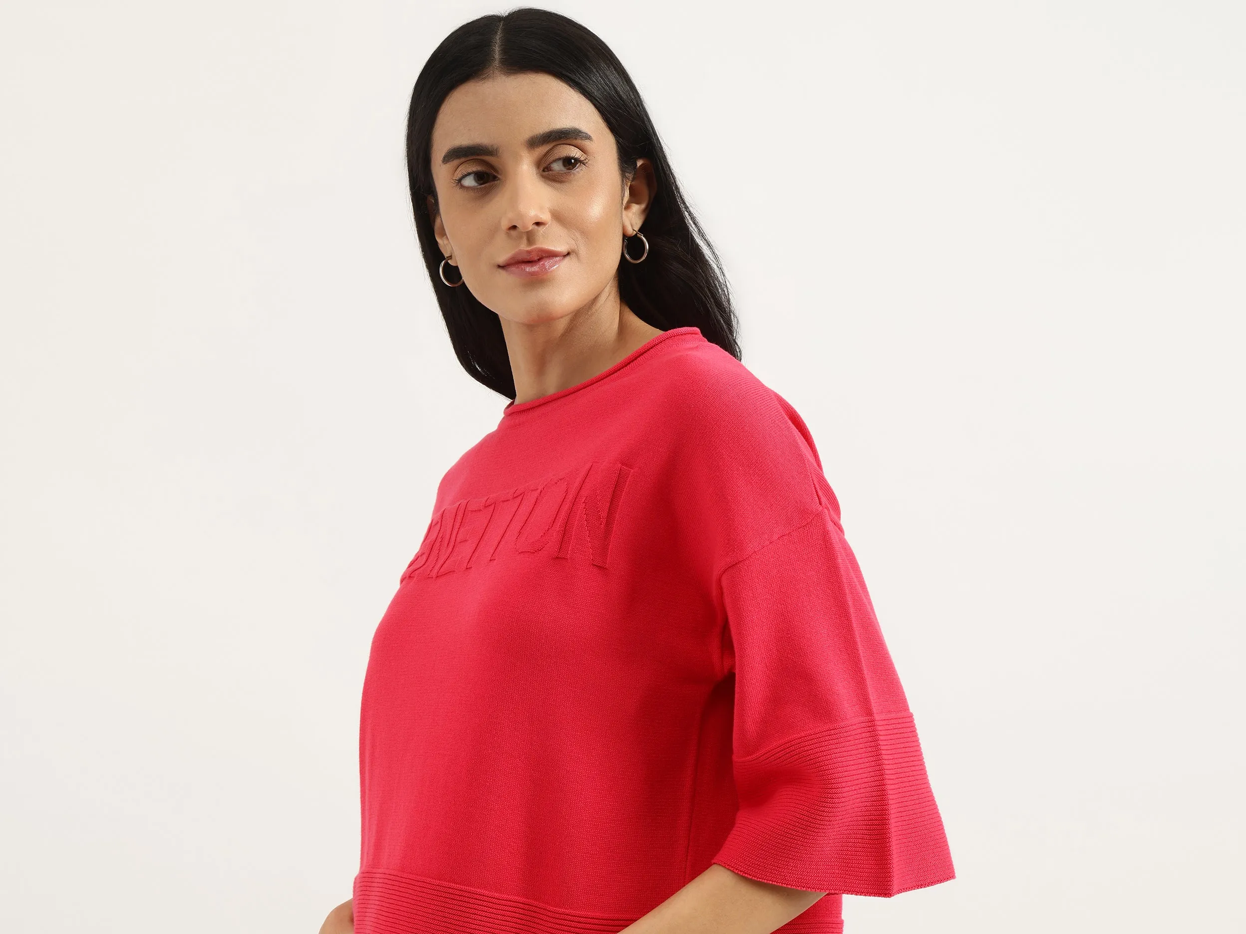 Regular Boat Neck Solid Top