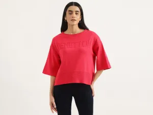 Regular Boat Neck Solid Top