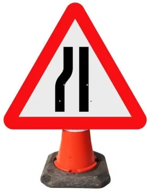 Road Narrows on Left Ahead - 517