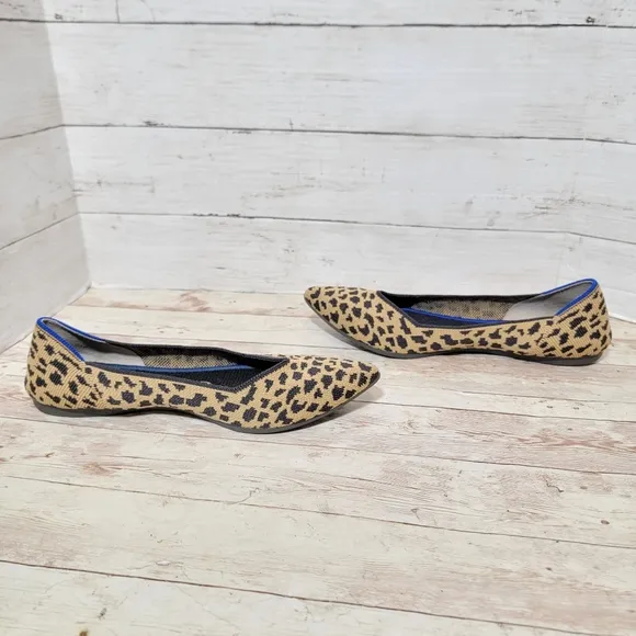Rothy's the point flats in retired cheetah print