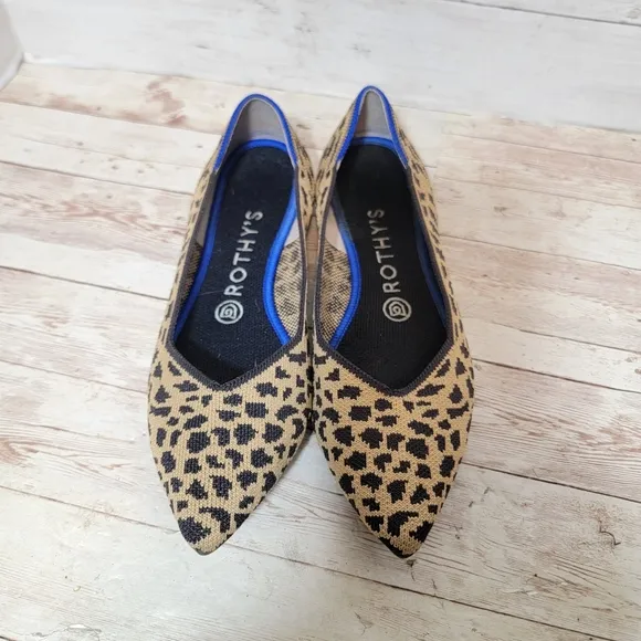Rothy's the point flats in retired cheetah print