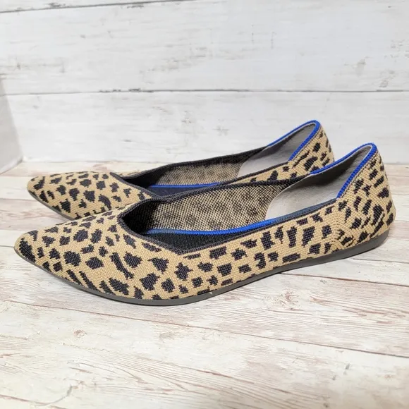Rothy's the point flats in retired cheetah print