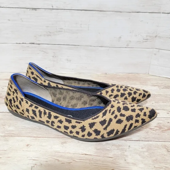 Rothy's the point flats in retired cheetah print