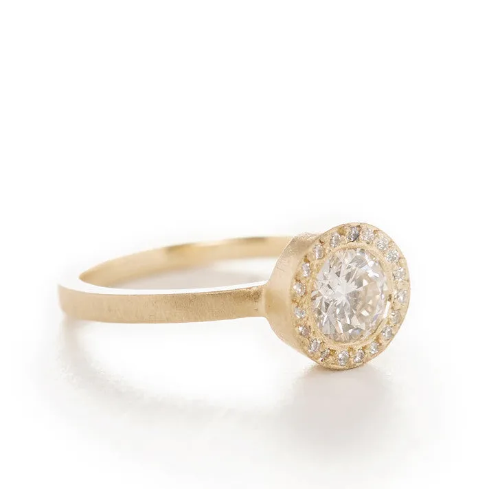 Saintly Diamond Halo Ring