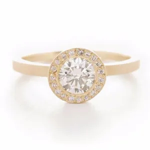 Saintly Diamond Halo Ring