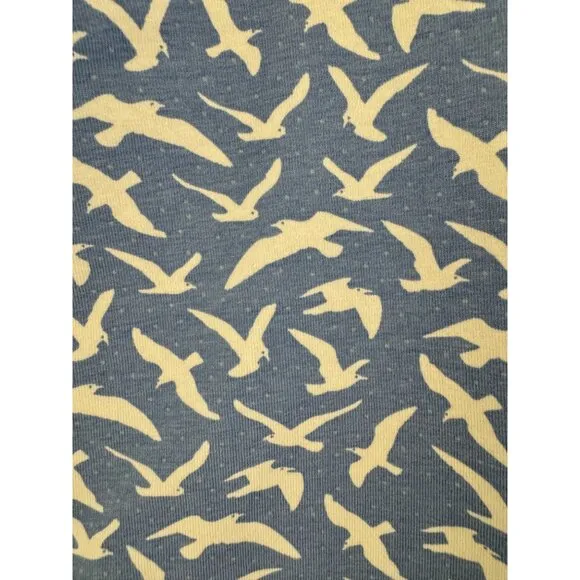 Size 12‎ MOUNTAIN WAREHOUSE BLUE BIRD PRINT DRESS W/POCKETS Summer UPF40 Cotton
