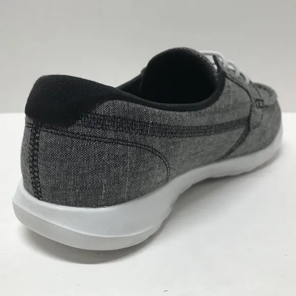 Skechers GOwalk Lite™ Isla Boat Shoes in Black/White - 15433W