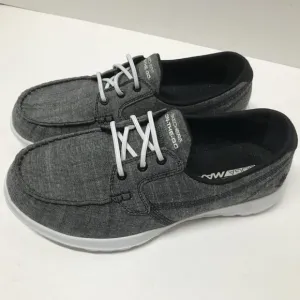 Skechers GOwalk Lite™ Isla Boat Shoes in Black/White - 15433W