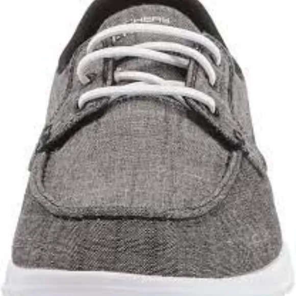 Skechers GOwalk Lite™ Isla Boat Shoes in Black/White - 15433W
