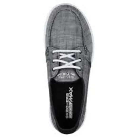 Skechers GOwalk Lite™ Isla Boat Shoes in Black/White - 15433W