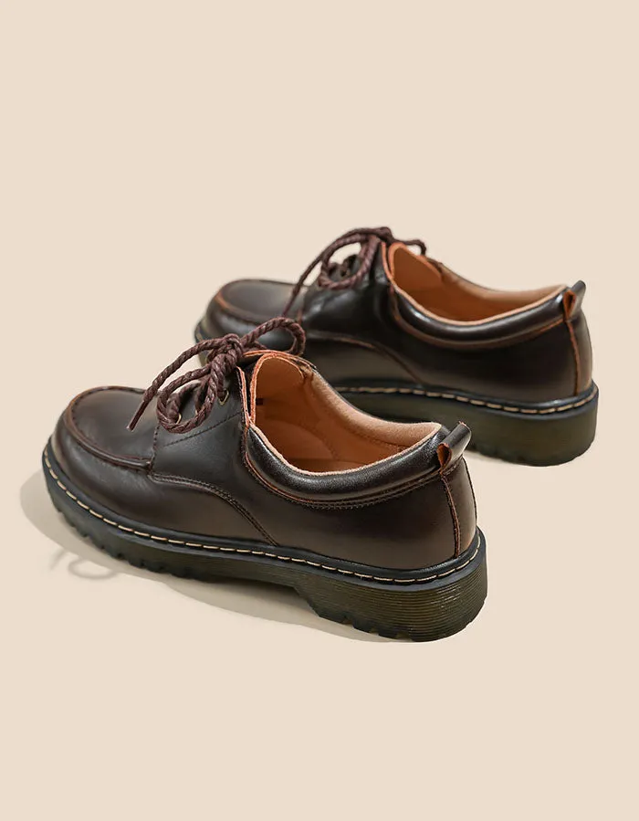 Soft Leather Comfortable Mary Janes Loafers